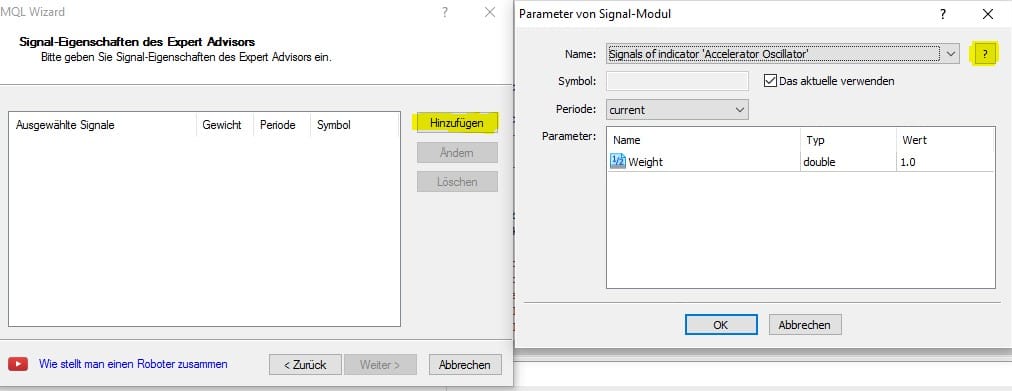 Indikatoren Metatrader 5 - MQL5 hinzufügen