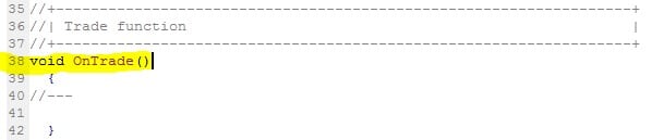 OnTrade() - Funktionen im Metatrader Editor - MQL5