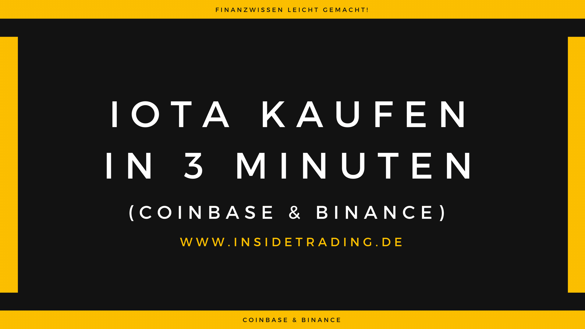 Wie kaufe ich IOTAs? | UpDate! | Coinbase & Binance ...